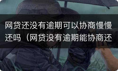 网贷还没有逾期可以协商慢慢还吗（网贷没有逾期能协商还款吗）