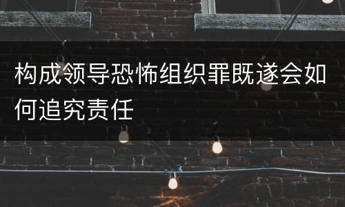 构成领导恐怖组织罪既遂会如何追究责任