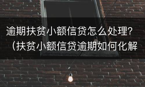 逾期扶贫小额信贷怎么处理？（扶贫小额信贷逾期如何化解）