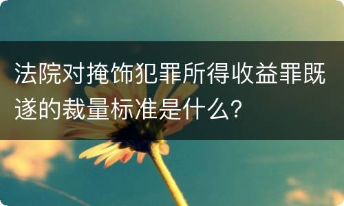 法院对掩饰犯罪所得收益罪既遂的裁量标准是什么？