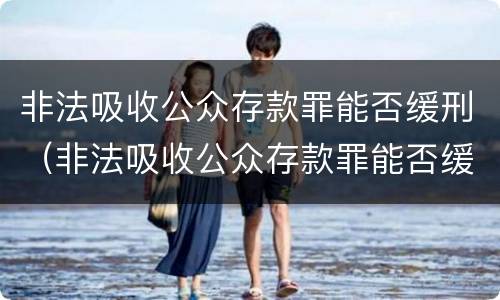非法吸收公众存款罪能否缓刑（非法吸收公众存款罪能否缓刑处罚）