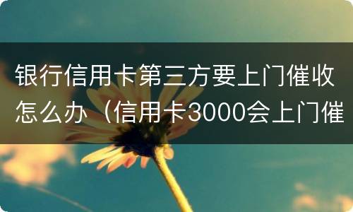 银行信用卡第三方要上门催收怎么办（信用卡3000会上门催收吗）