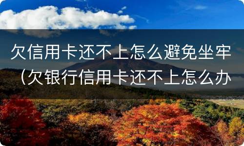 欠信用卡还不上怎么避免坐牢（欠银行信用卡还不上怎么办,能坐牢吗）