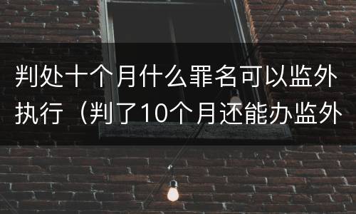 判处十个月什么罪名可以监外执行（判了10个月还能办监外执行吗）
