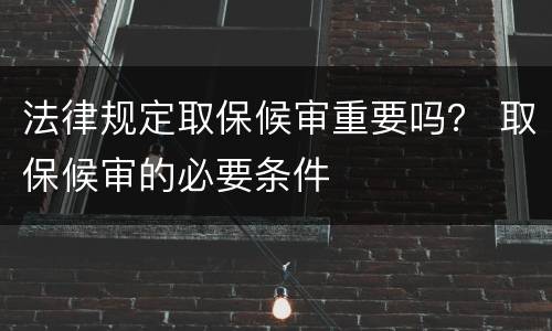 法律规定取保候审重要吗？ 取保候审的必要条件