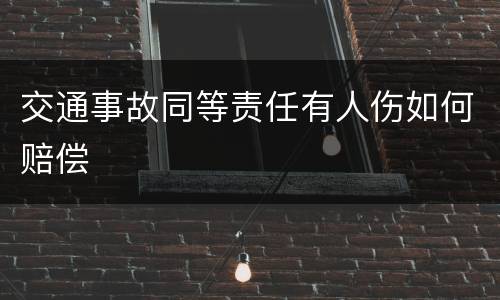 交通事故同等责任有人伤如何赔偿