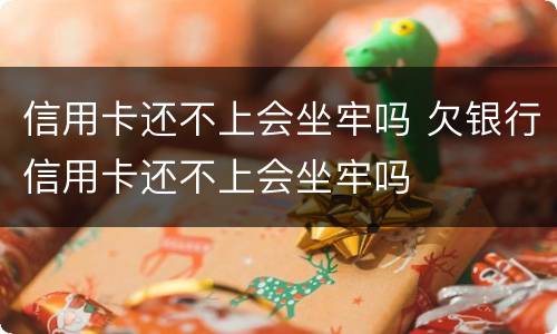 信用卡还不上会坐牢吗 欠银行信用卡还不上会坐牢吗