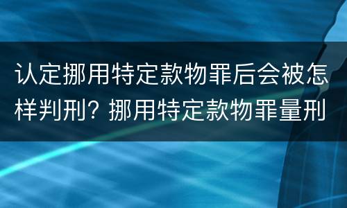 认定挪用特定款物罪后会被怎样判刑? 挪用特定款物罪量刑标准