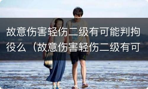 故意伤害轻伤二级有可能判拘役么（故意伤害轻伤二级有可能判拘役么嘛）