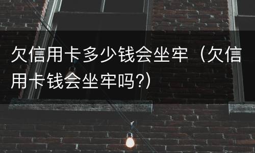 欠信用卡多少钱会坐牢（欠信用卡钱会坐牢吗?）