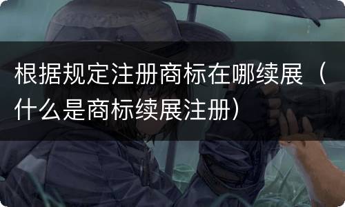 根据规定注册商标在哪续展（什么是商标续展注册）
