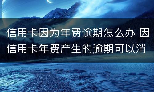 信用卡因为年费逾期怎么办 因信用卡年费产生的逾期可以消除吗