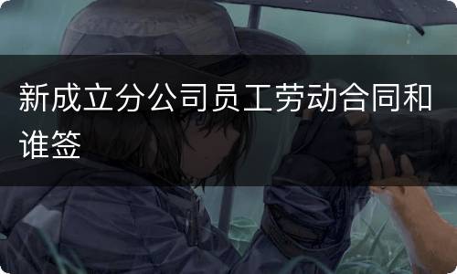 新成立分公司员工劳动合同和谁签