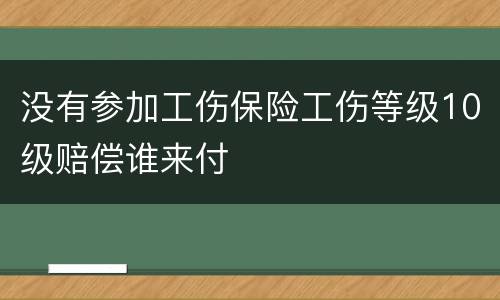 没有参加工伤保险工伤等级10级赔偿谁来付