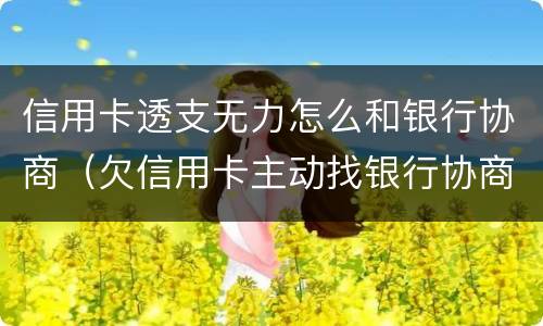 信用卡透支无力怎么和银行协商（欠信用卡主动找银行协商）