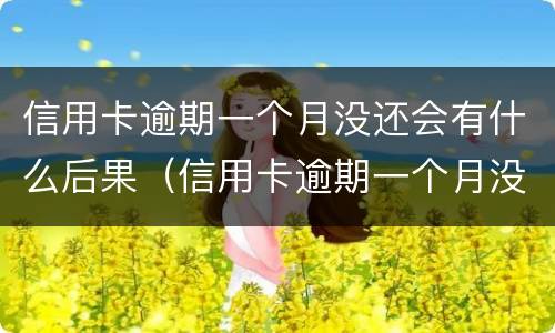 信用卡逾期一个月没还会有什么后果（信用卡逾期一个月没还会有什么后果吗）