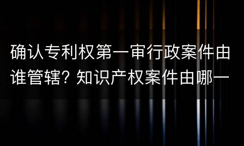 确认专利权第一审行政案件由谁管辖? 知识产权案件由哪一级人民法院管辖