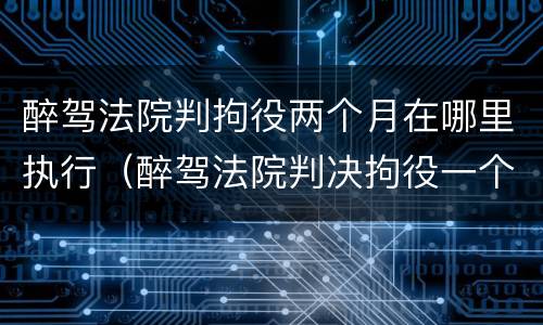 醉驾法院判拘役两个月在哪里执行（醉驾法院判决拘役一个月多久执行）