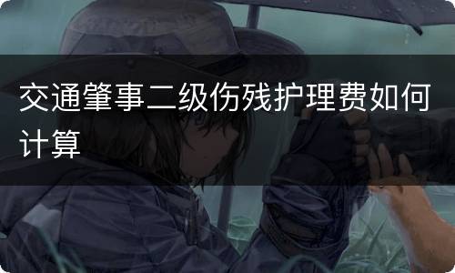 交通肇事二级伤残护理费如何计算