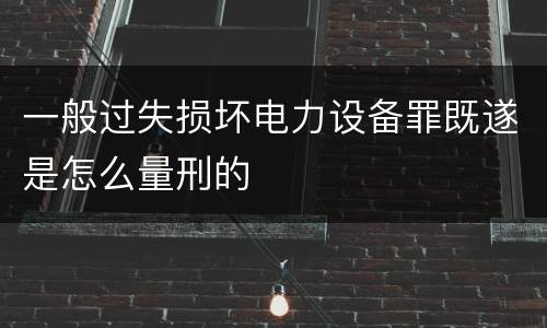 一般过失损坏电力设备罪既遂是怎么量刑的