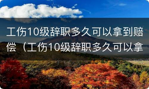 工伤10级辞职多久可以拿到赔偿（工伤10级辞职多久可以拿到赔偿金）