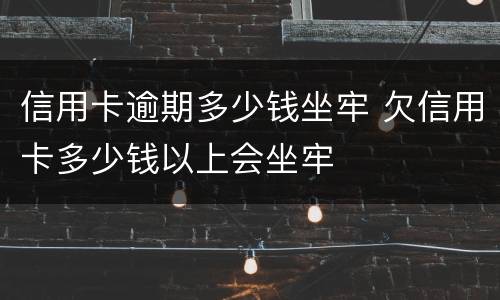 信用卡逾期多少钱坐牢 欠信用卡多少钱以上会坐牢