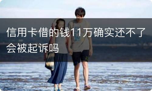 信用卡借的钱11万确实还不了会被起诉吗