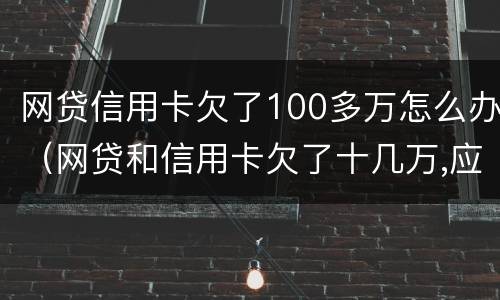 网贷信用卡欠了100多万怎么办（网贷和信用卡欠了十几万,应该怎么办?）