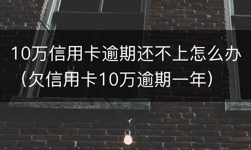 10万信用卡逾期还不上怎么办（欠信用卡10万逾期一年）