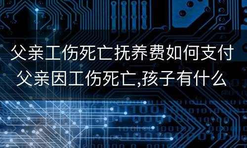 父亲工伤死亡抚养费如何支付 父亲因工伤死亡,孩子有什么照顾吗