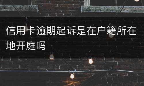 信用卡逾期起诉是在户籍所在地开庭吗
