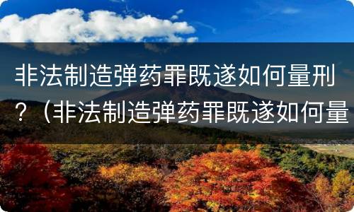 非法制造弹药罪既遂如何量刑?（非法制造弹药罪既遂如何量刑的）