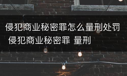 侵犯商业秘密罪怎么量刑处罚 侵犯商业秘密罪 量刑