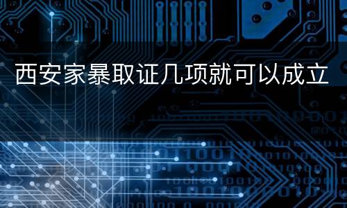 西安家暴取证几项就可以成立