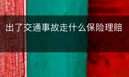 出了交通事故走什么保险理赔