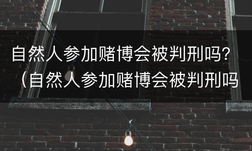 自然人参加赌博会被判刑吗？（自然人参加赌博会被判刑吗）