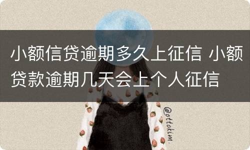 小额信贷逾期多久上征信 小额贷款逾期几天会上个人征信