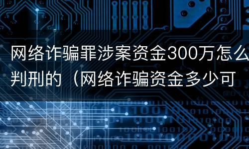 网络诈骗罪涉案资金300万怎么判刑的（网络诈骗资金多少可以立案）