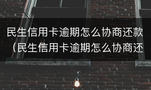 民生信用卡逾期怎么协商还款（民生信用卡逾期怎么协商还款流程）