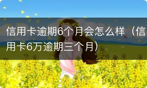 信用卡逾期6个月会怎么样（信用卡6万逾期三个月）
