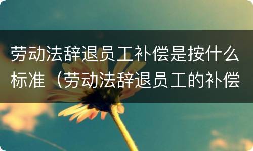 劳动法辞退员工补偿是按什么标准（劳动法辞退员工的补偿标准）
