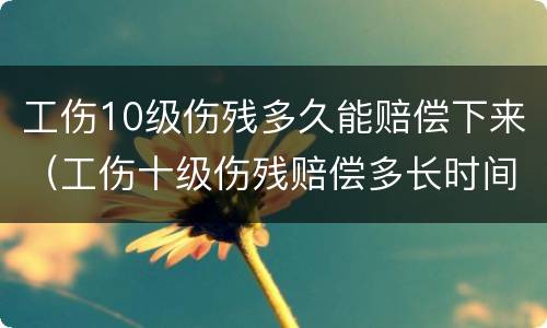 工伤10级伤残多久能赔偿下来（工伤十级伤残赔偿多长时间能下来）