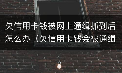 欠信用卡钱被网上通缉抓到后怎么办（欠信用卡钱会被通缉吗）