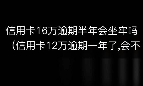 信用卡16万逾期半年会坐牢吗（信用卡12万逾期一年了,会不会坐牢）