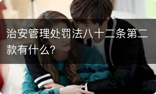 治安管理处罚法八十二条第二款有什么？