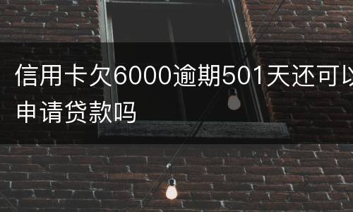 信用卡欠6000逾期501天还可以申请贷款吗