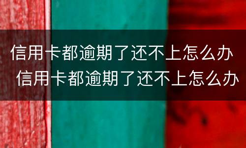 信用卡都逾期了还不上怎么办 信用卡都逾期了还不上怎么办暂时