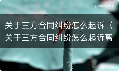 关于三方合同纠纷怎么起诉（关于三方合同纠纷怎么起诉离婚）