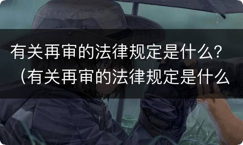 有关再审的法律规定是什么？（有关再审的法律规定是什么意思）