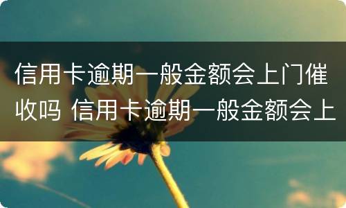信用卡逾期一般金额会上门催收吗 信用卡逾期一般金额会上门催收吗